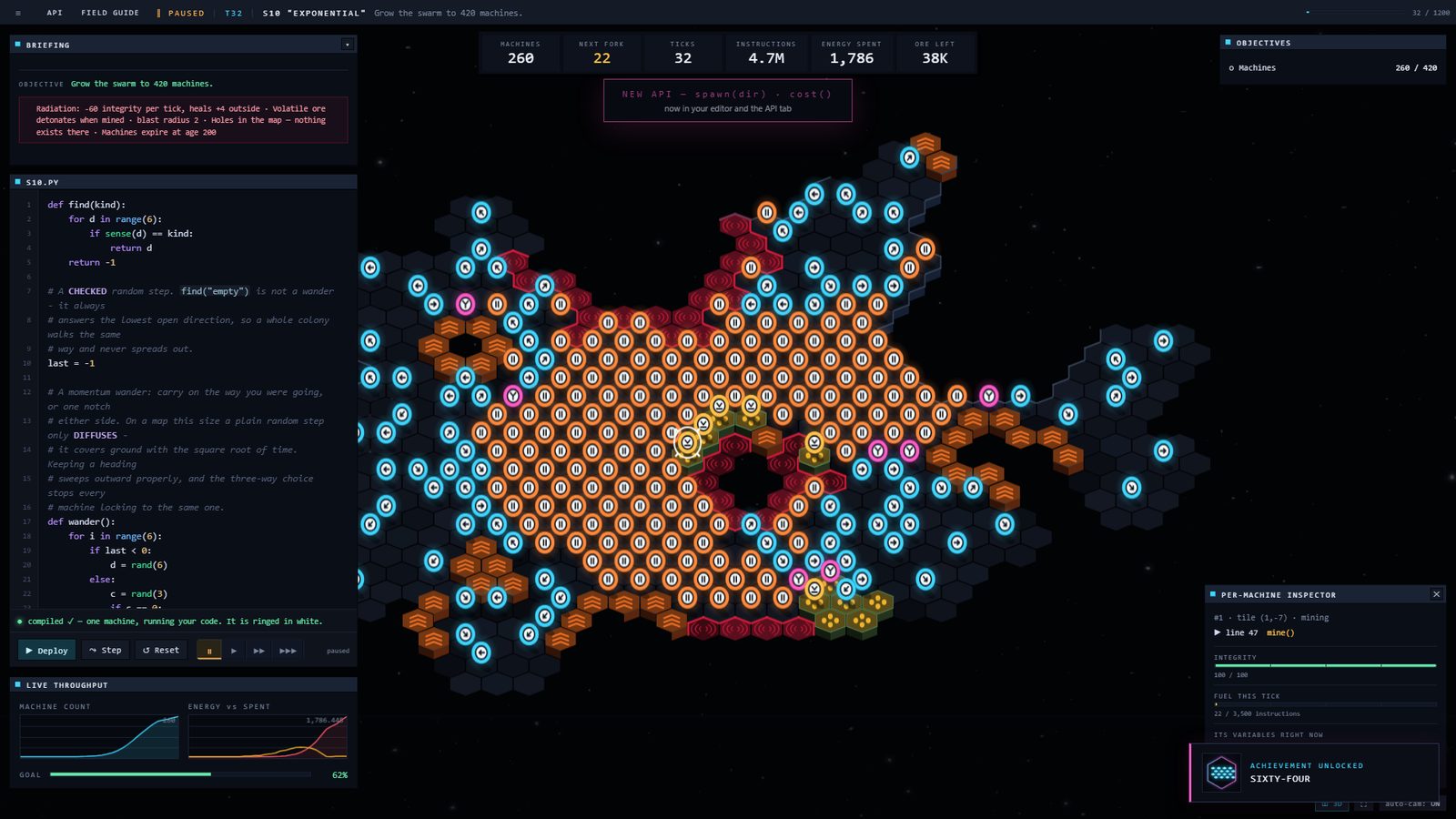 Fork Bomb's EXPONENTIAL scenario: a swarm of machines mining and copying themselves